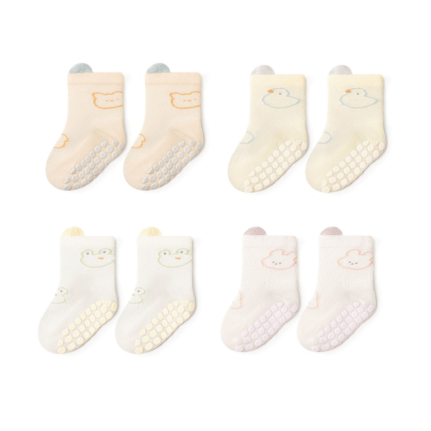 Into the Wild Short - 4 Paar rutschfeste Socken für Babys und Kleinkinder