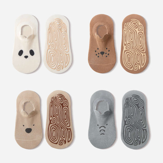 Into The Wild Short- 4 Pairs of Stay-On Baby & Toddler Non-Slip Socks