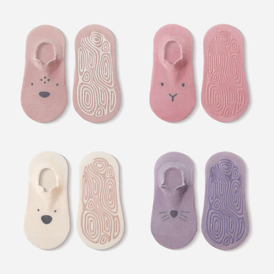 Into The Wild Short- 4 Pairs of Stay-On Baby & Toddler Non-Slip Socks