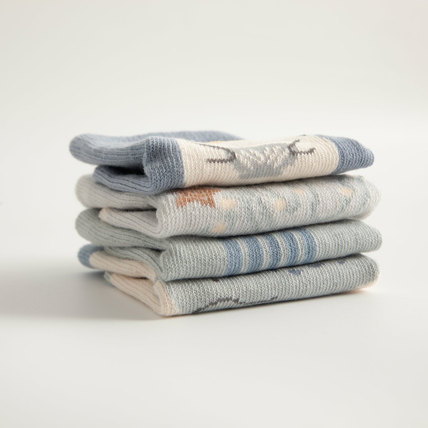 Neu - Into The Sea - Blau - Extra warm - 4 Paar rutschfeste Socken für Babys und Kleinkinder