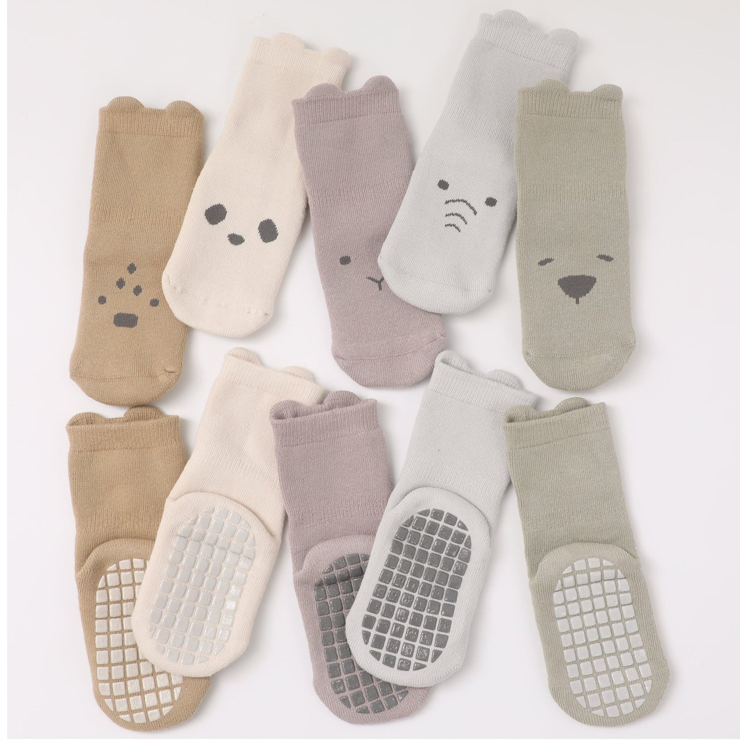 Into The Wild II - Extra Warm- 4 Pairs of Stay-On Baby & Toddler Non-Slip Socks