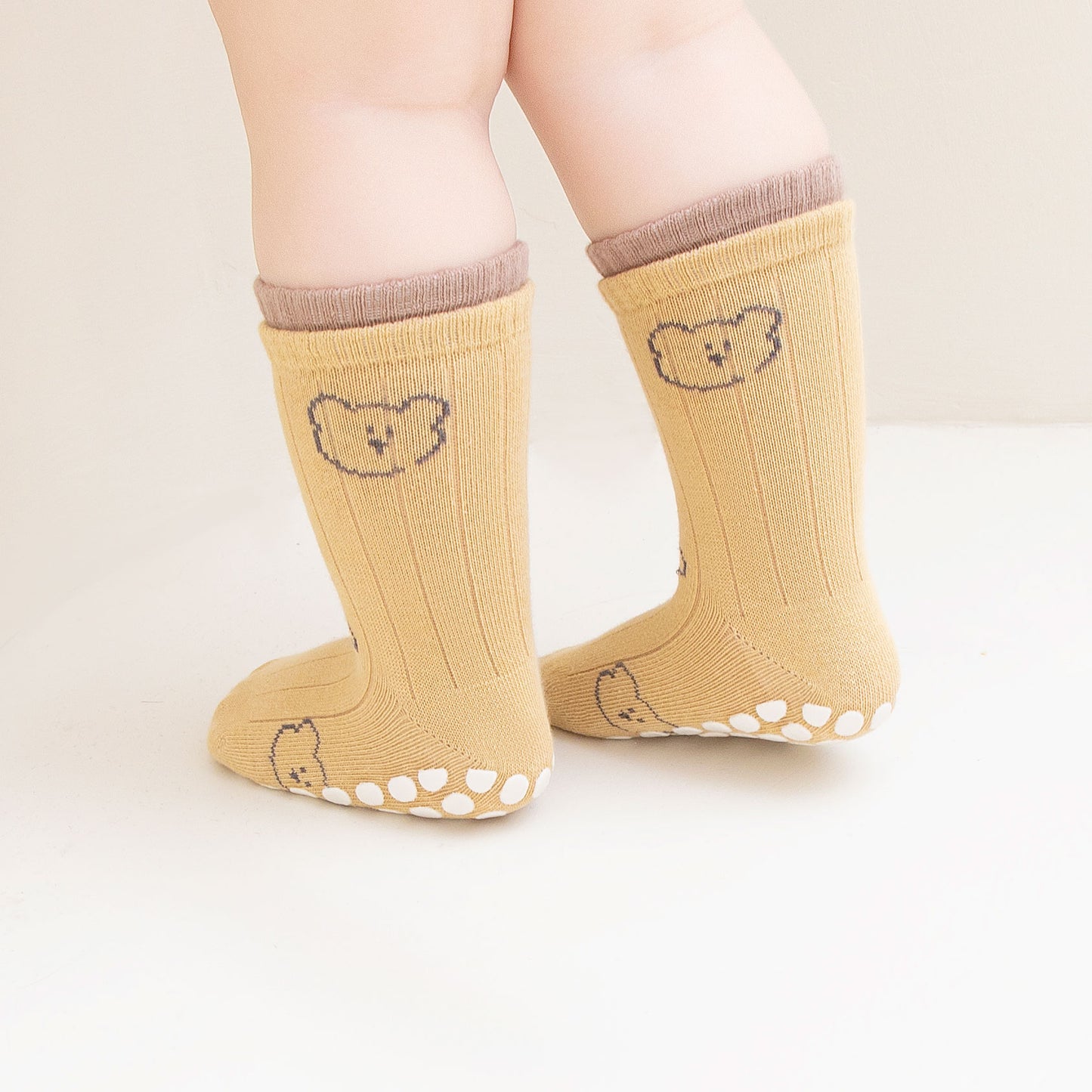 New- Who Am I  - 4 Pairs of Stay-On Baby & Toddler Non-Slip Socks