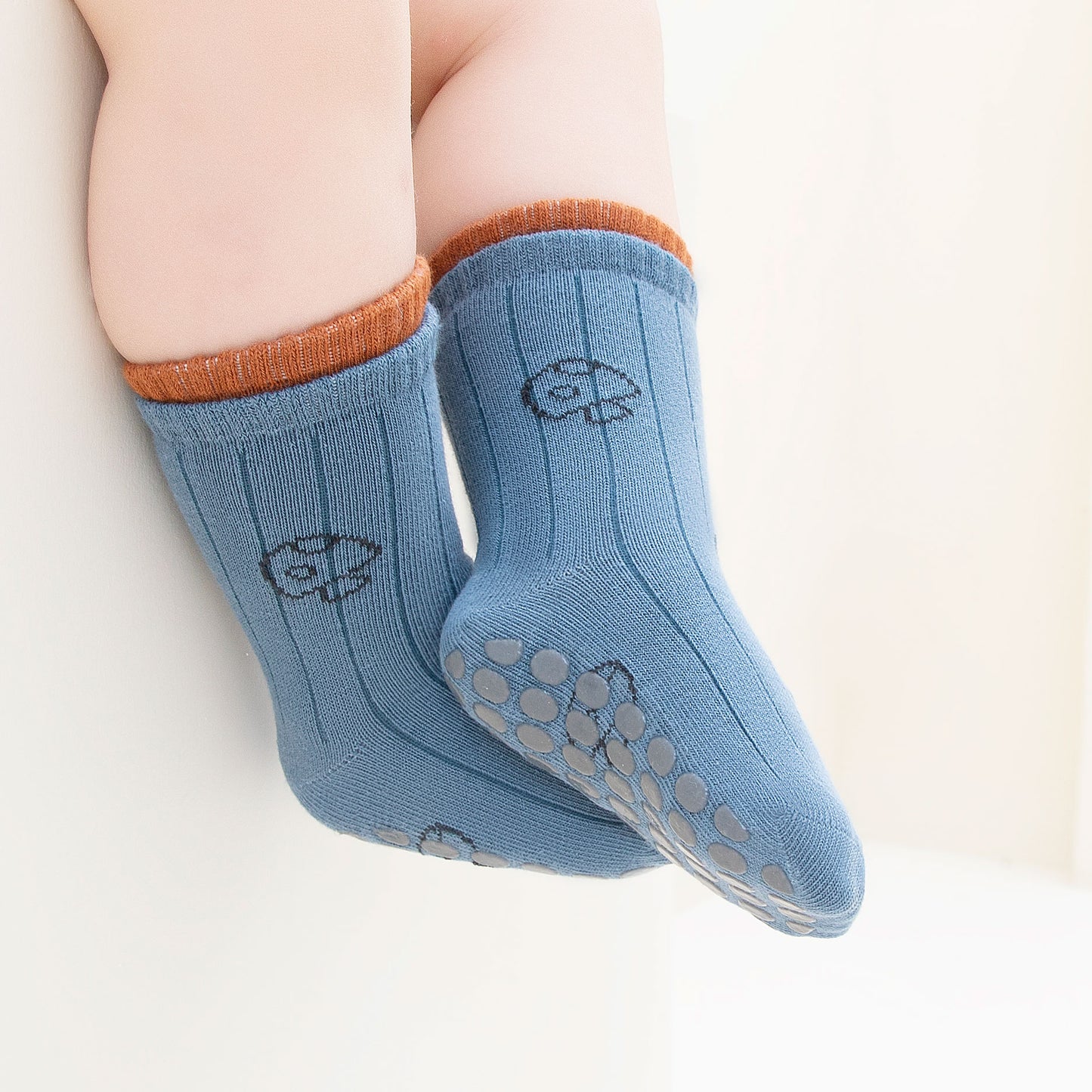 New- Who Am I  - 4 Pairs of Stay-On Baby & Toddler Non-Slip Socks