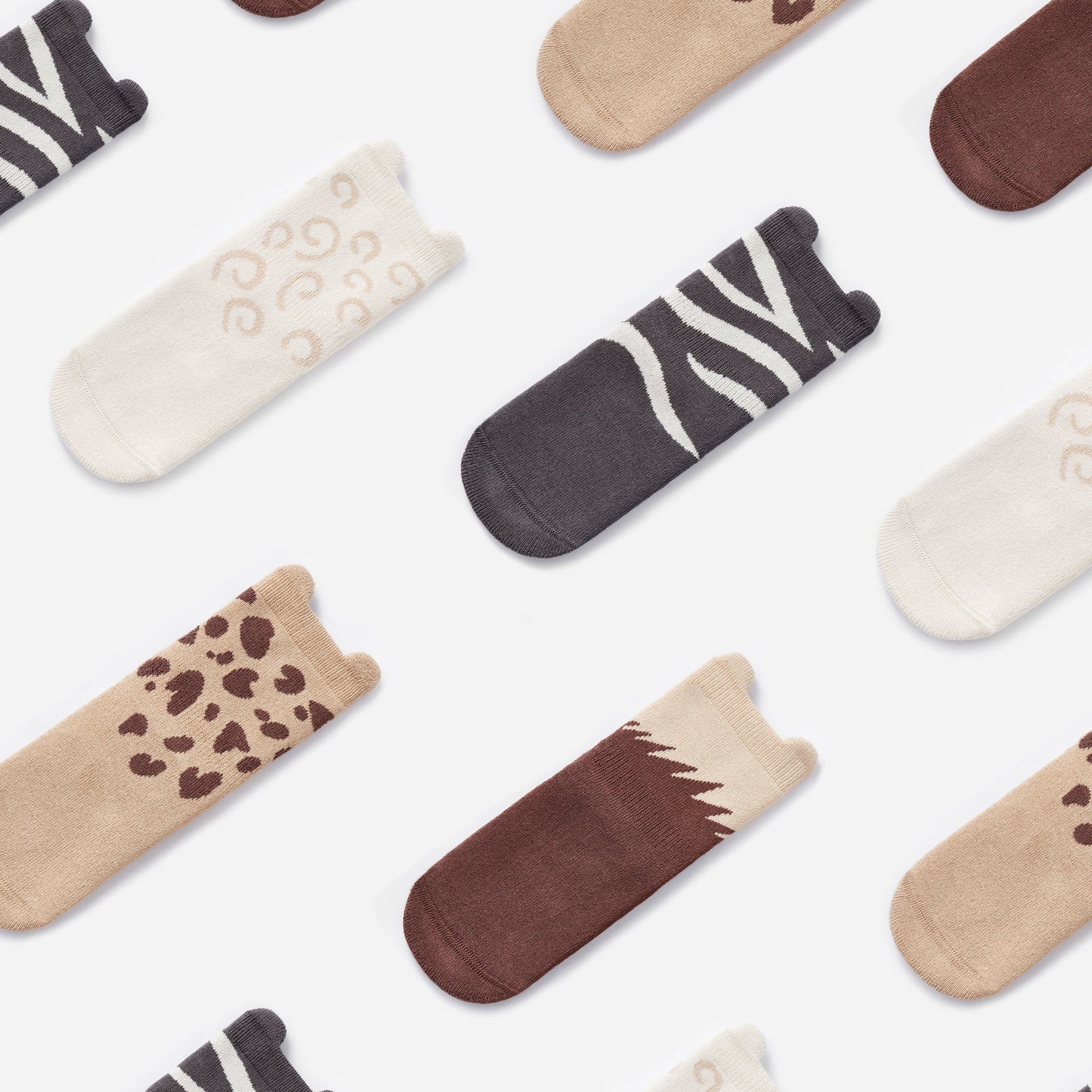 Who am I- Extra Warm- 4 Pairs of Stay-On Baby & Toddler Non-Slip Socks