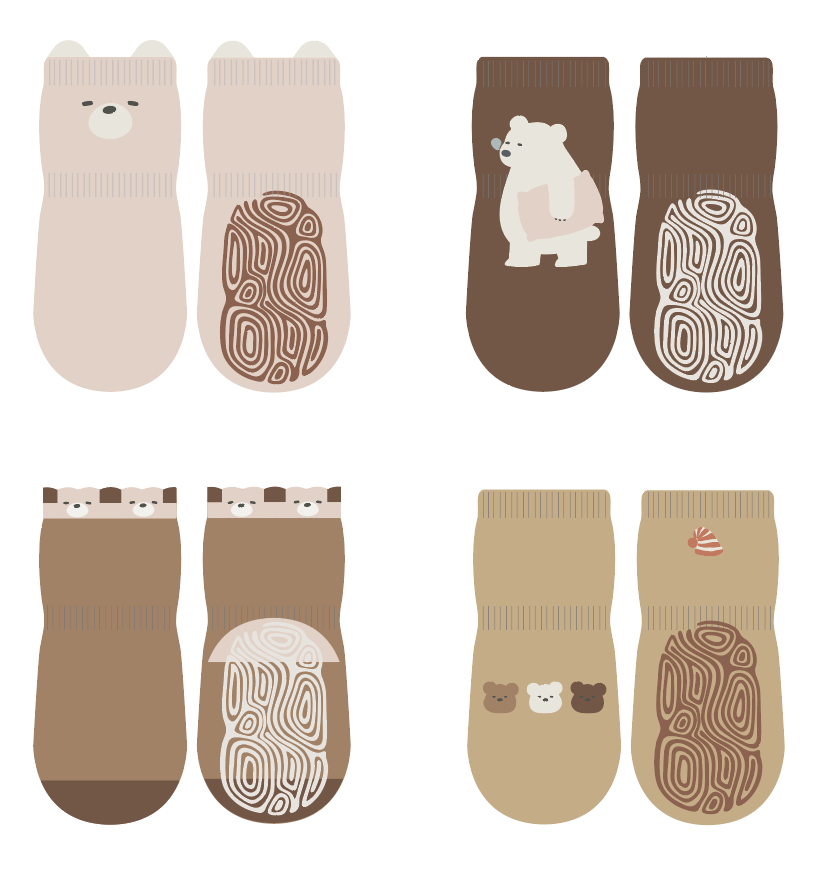 Where is Bear's Sleeping Cap- 4 Pairs of Stay-On Baby & Toddler Non-Slip Socks E-book