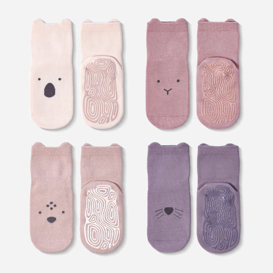 Into The Wild- 4 Pairs of Stay-On Baby & Toddler Non-Slip Socks