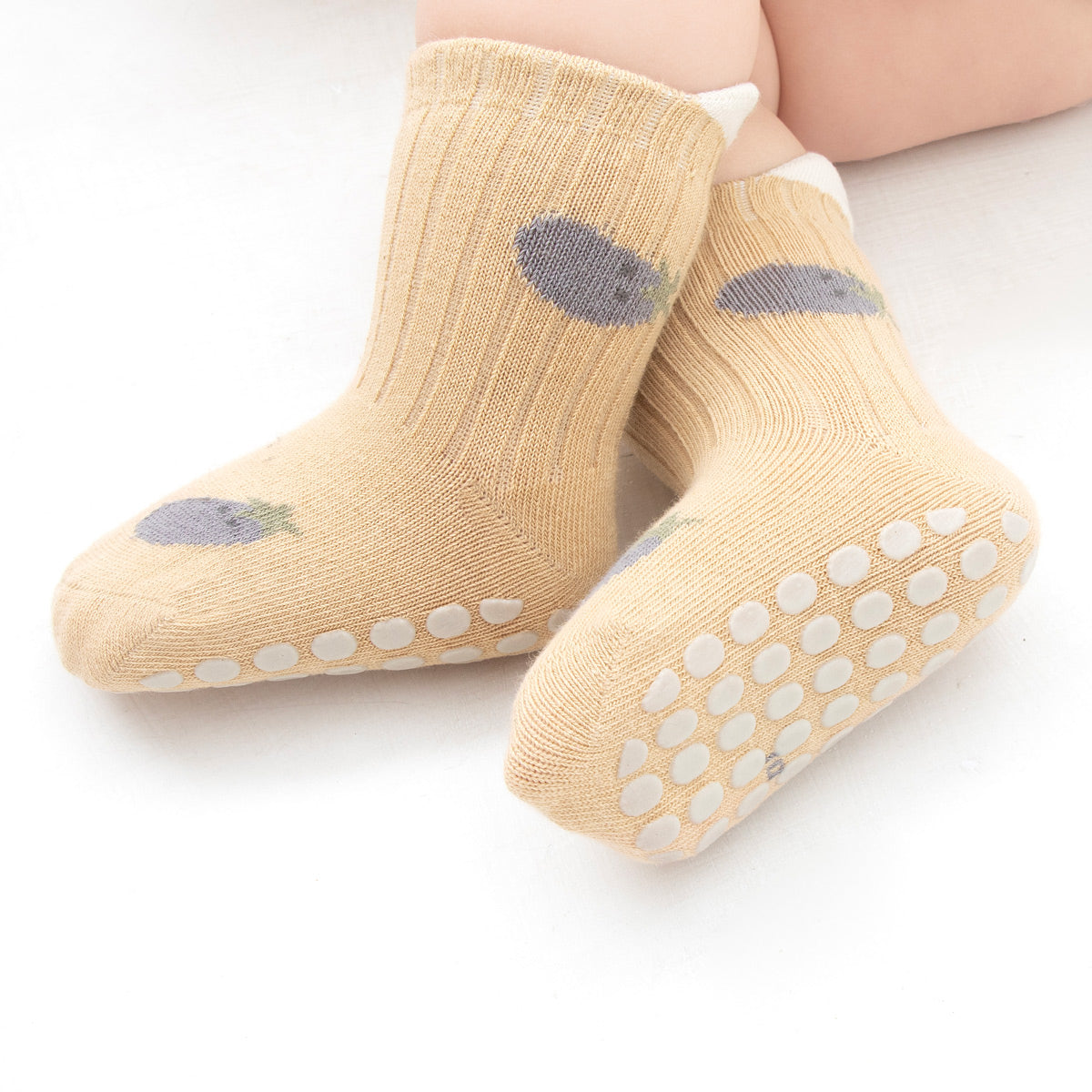 Fruit Salad- 4 Pairs of Stay-On Baby & Toddler Non-Slip Socks