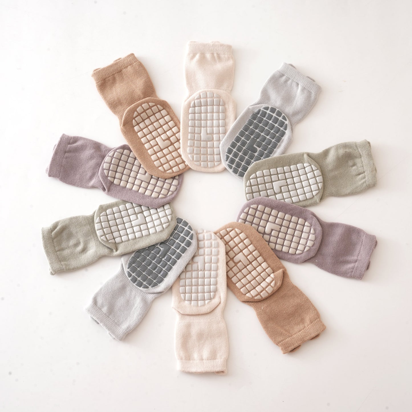 New- Into The Wild II - 4 Pairs of Stay-On Baby & Toddler Non-Slip Socks