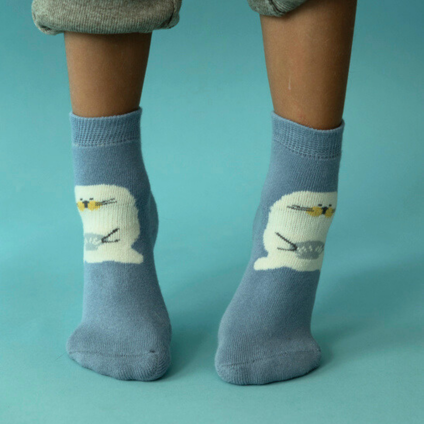 Neu - Into The Sea - Blau - Extra warm - 4 Paar rutschfeste Socken für Babys und Kleinkinder