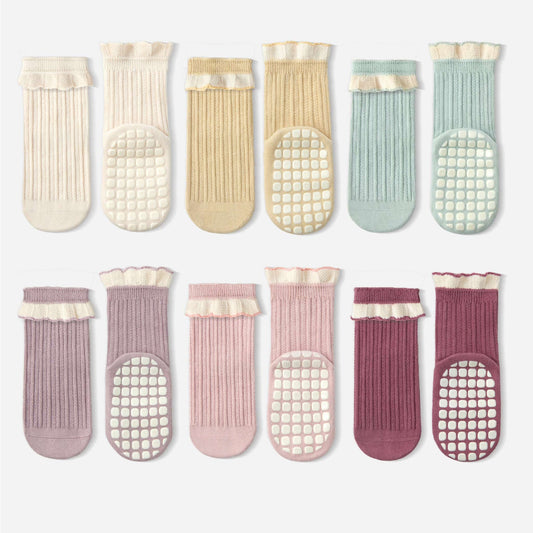 New- Let's Dance - 6 Pairs of Stay-On Baby & Toddler Non-Slip Socks