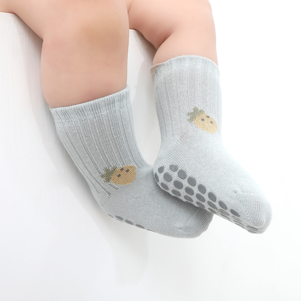 Fruit Salad- 4 Pairs of Stay-On Baby & Toddler Non-Slip Socks
