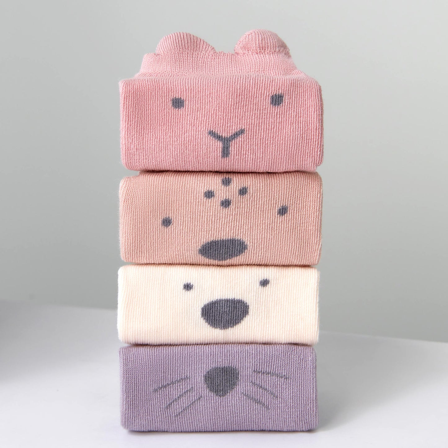 Into The Wild Short- 4 Pairs of Stay-On Baby & Toddler Non-Slip Socks