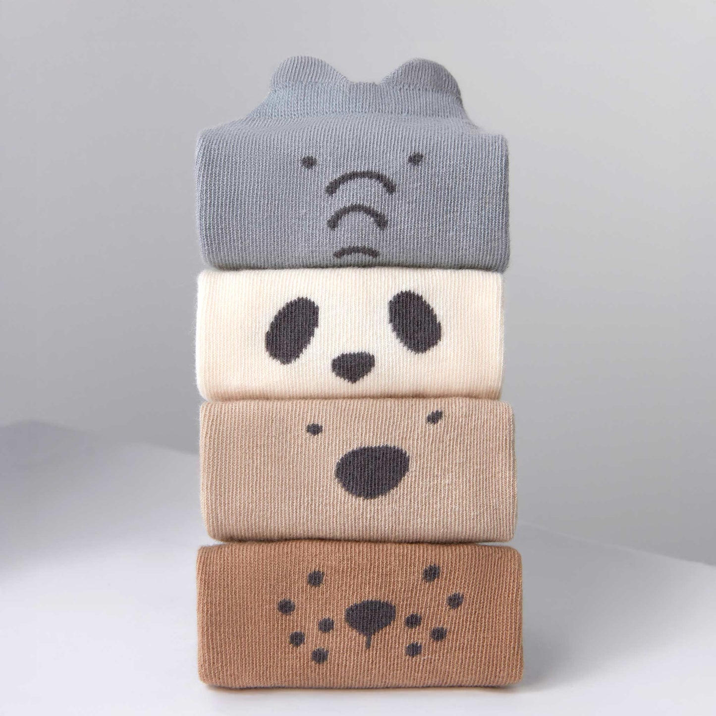 Into The Wild Short- 4 Pairs of Stay-On Baby & Toddler Non-Slip Socks