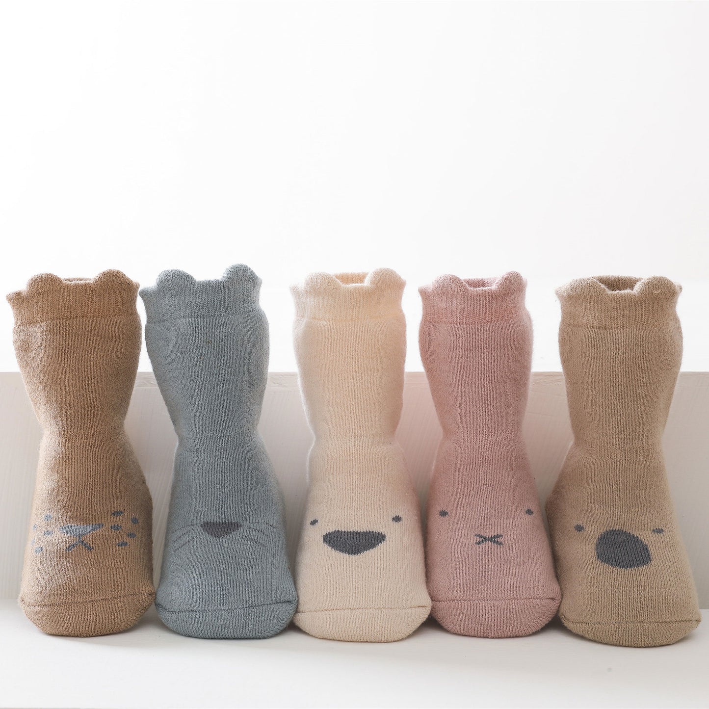 Into The Wild - Extra Warm - 4 Pairs of Stay-On Baby & Toddler Non-Slip Socks