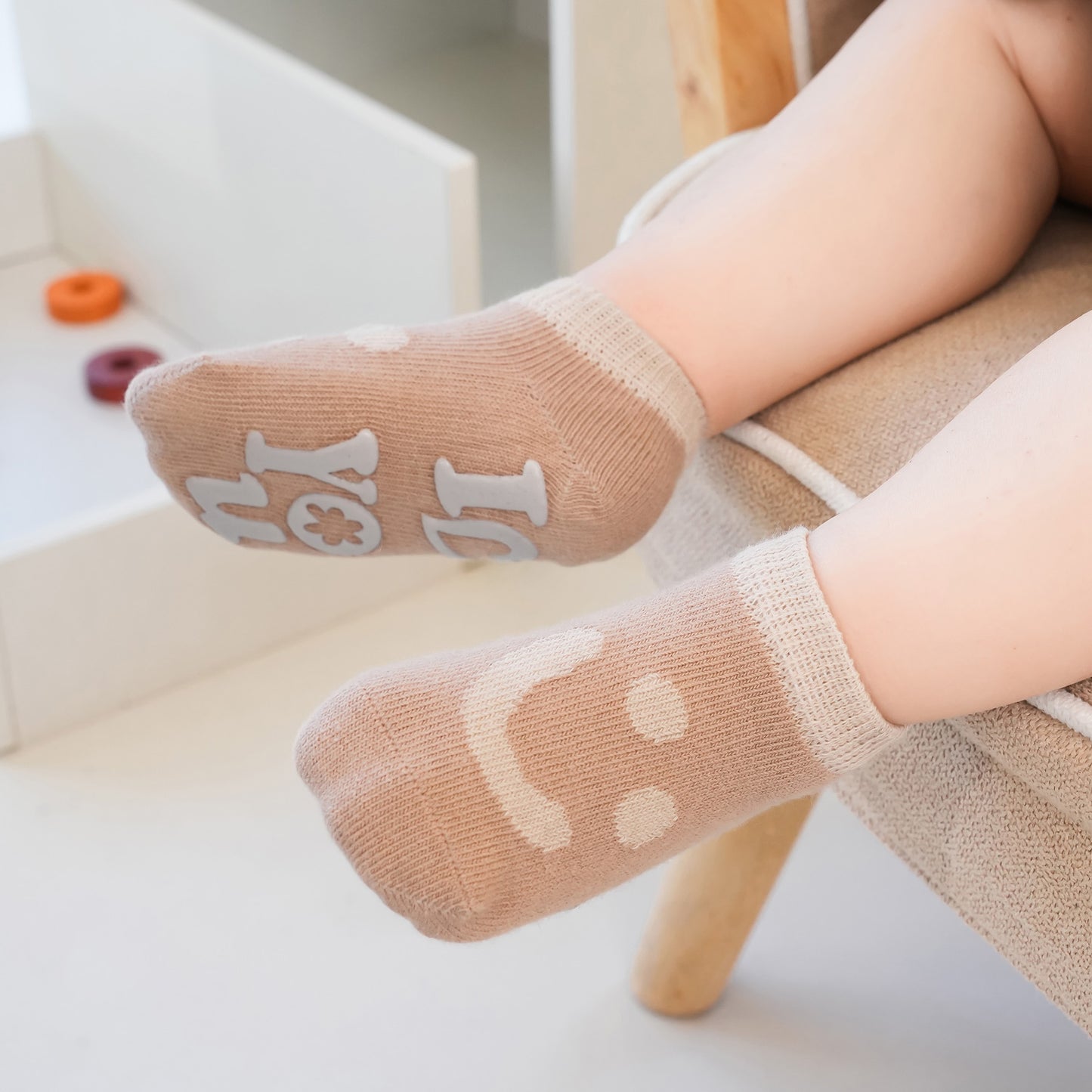 I Love U - 5 pairs of Stay-On Baby & Toddler Non-Slip Socks