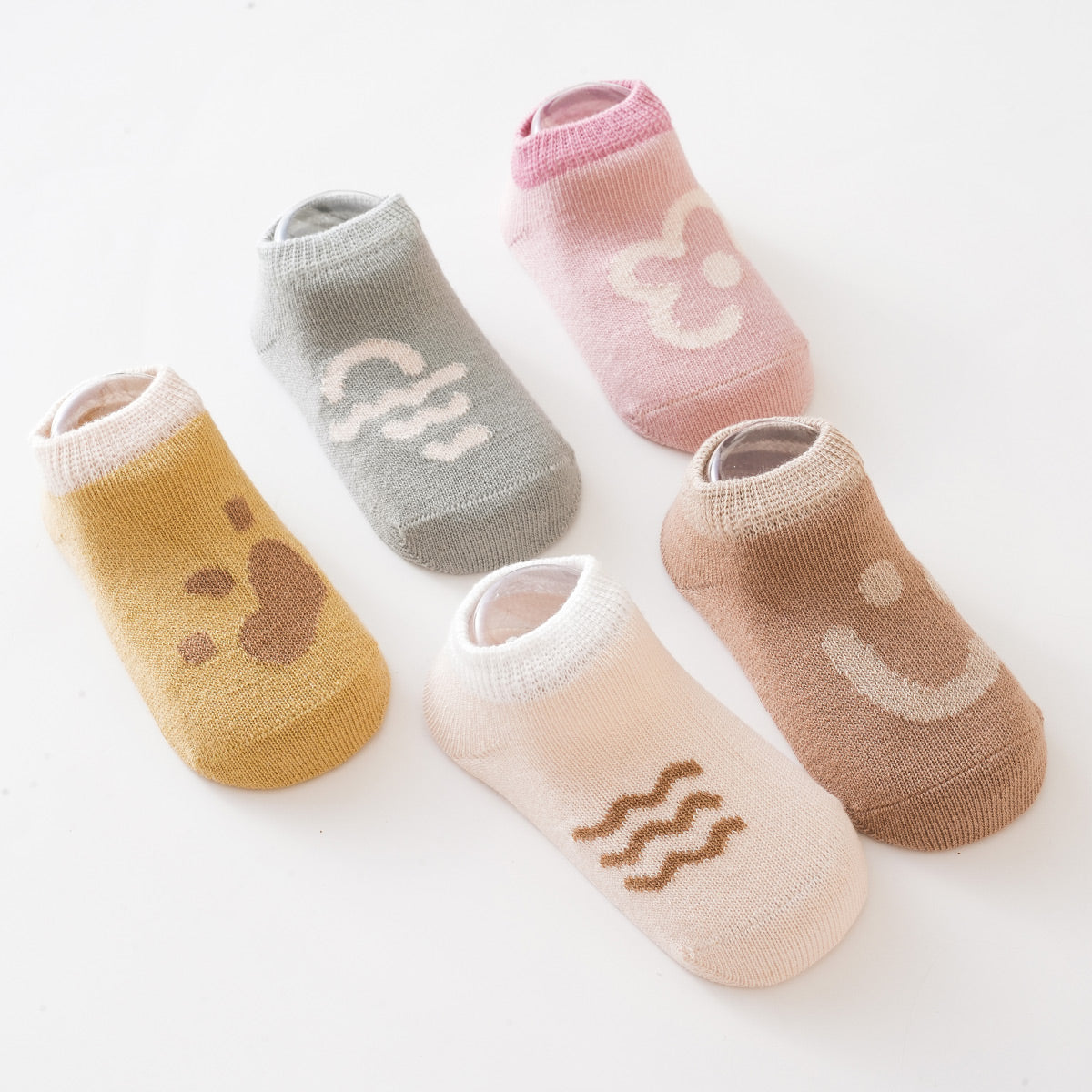 I Love U - 5 pairs of Stay-On Baby & Toddler Non-Slip Socks