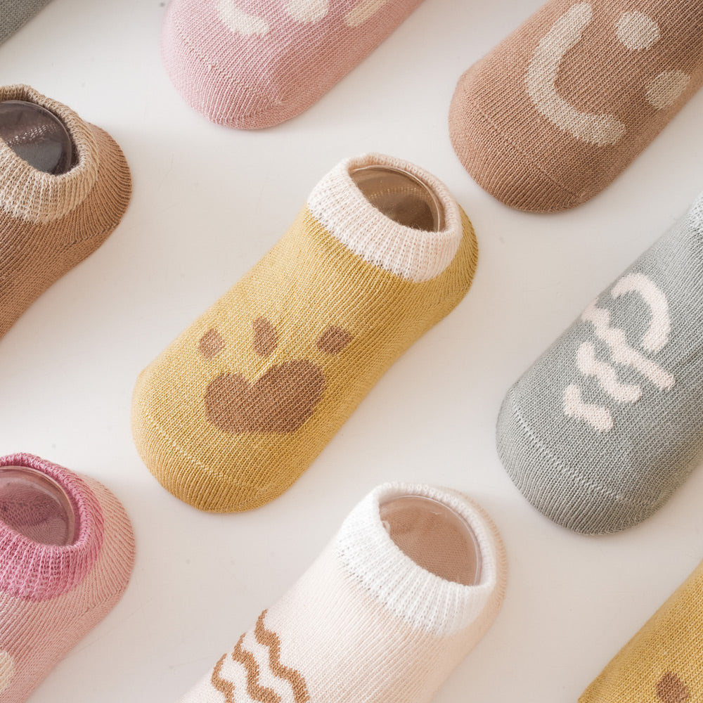 I Love U - 5 pairs of Stay-On Baby & Toddler Non-Slip Socks