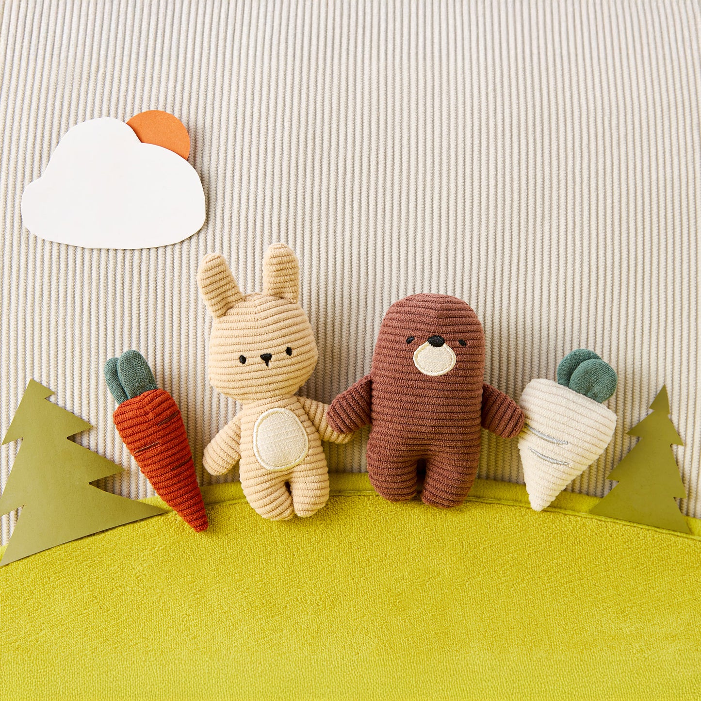 New- Rabbit & Mole Plush Set (Set of 4)