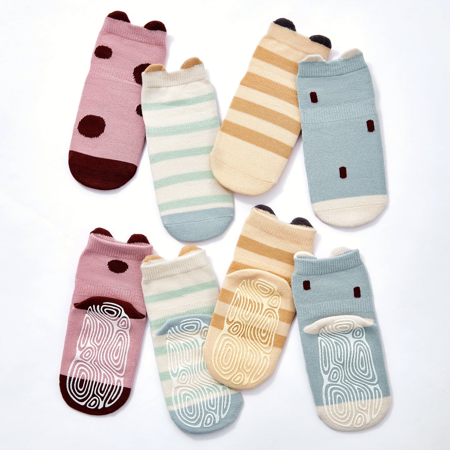 Neu – Marienkäfer &amp; Freunde – Bio – 4 Paar rutschfeste Socken für Babys und Kleinkinder (Kopie)