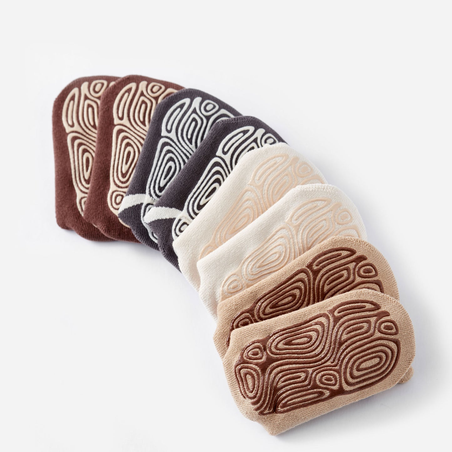 Who am I- Extra Warm- 4 Pairs of Stay-On Baby & Toddler Non-Slip Socks