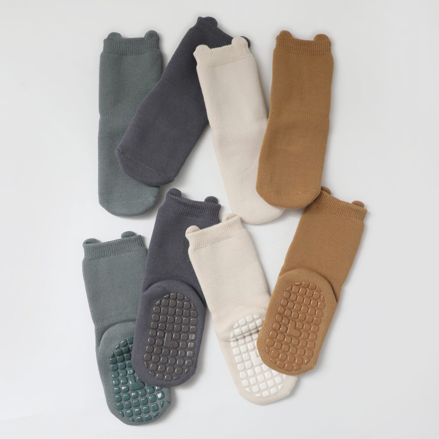New- Candy Mountain - Extra Warm & Soft- 4 Pairs of Stay-On Baby & Toddler Non-Slip Socks