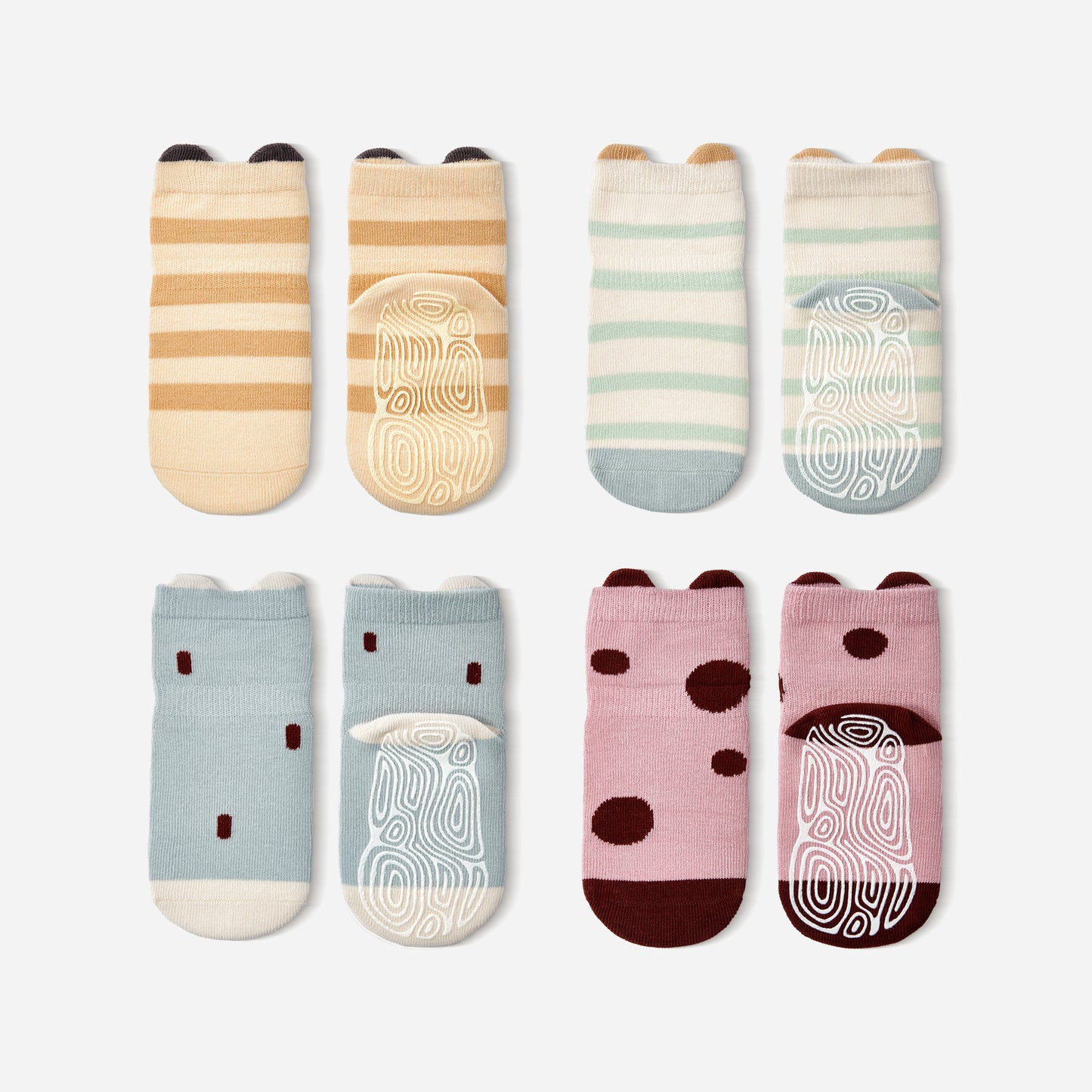 Neu – Marienkäfer &amp; Freunde – Bio – 4 Paar rutschfeste Socken für Babys und Kleinkinder (Kopie)