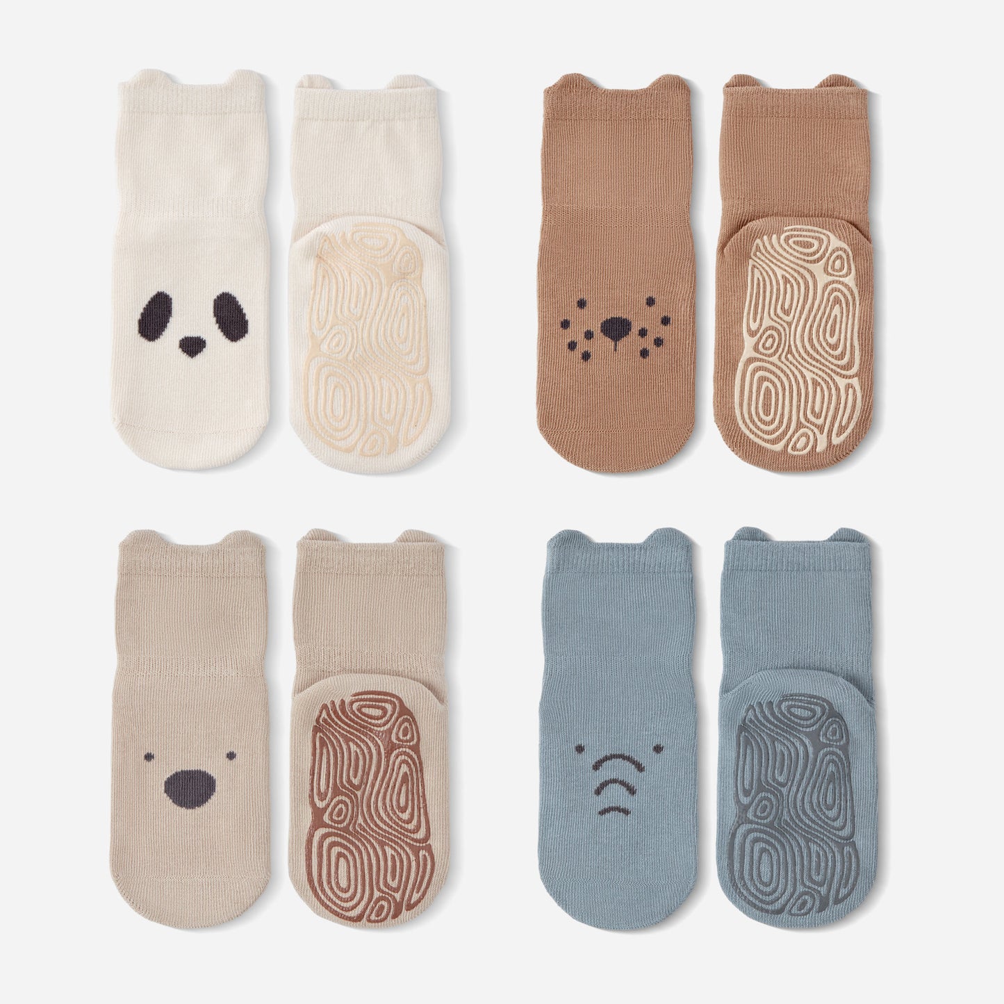 Into The Wild- 4 Pairs of Stay-On Baby & Toddler Non-Slip Socks