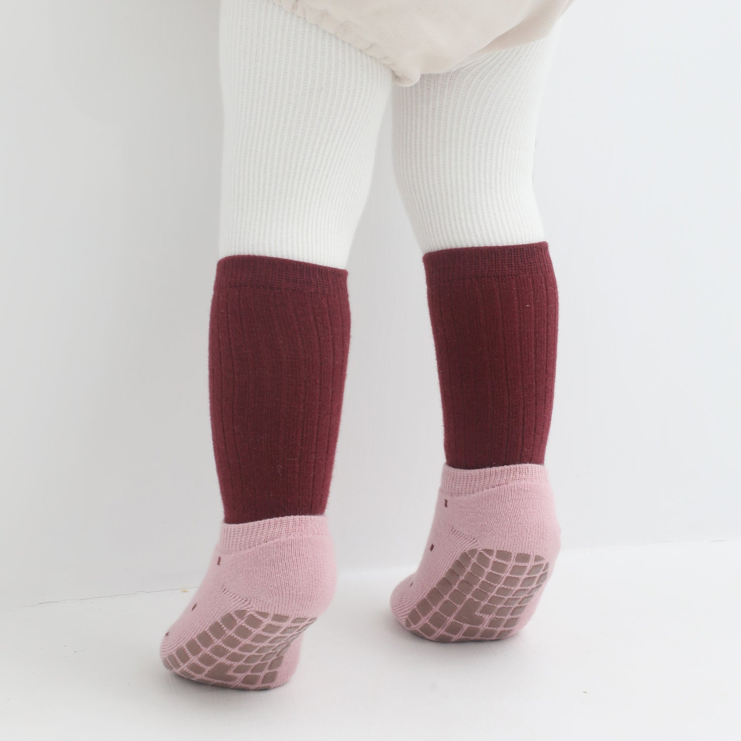 Toddler-friendly low-cut floor socks with anti-slip design for safe indoor play.