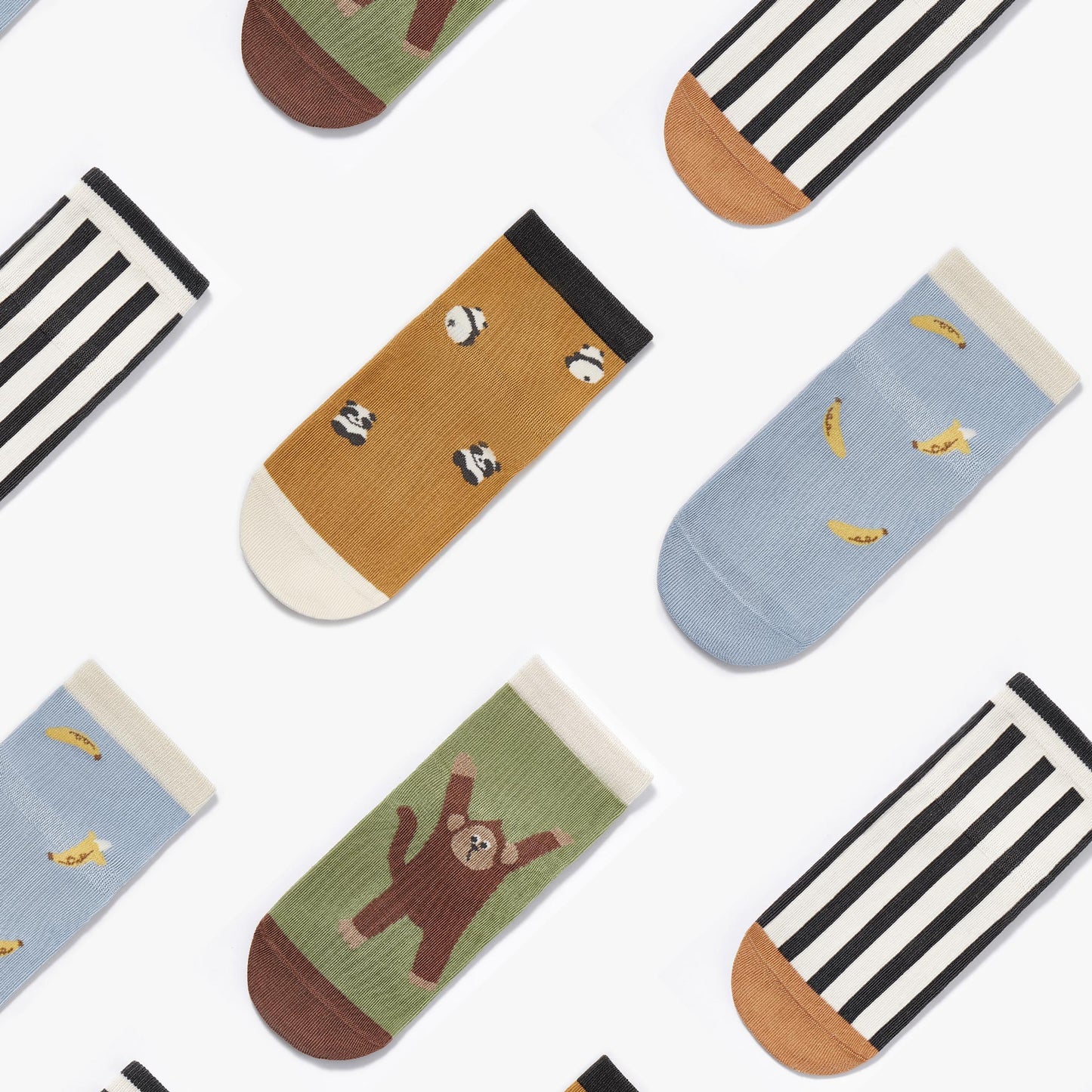 New- Koko & Bambu - 4 Pairs of Stay-On Baby & Toddler Non-Slip Socks