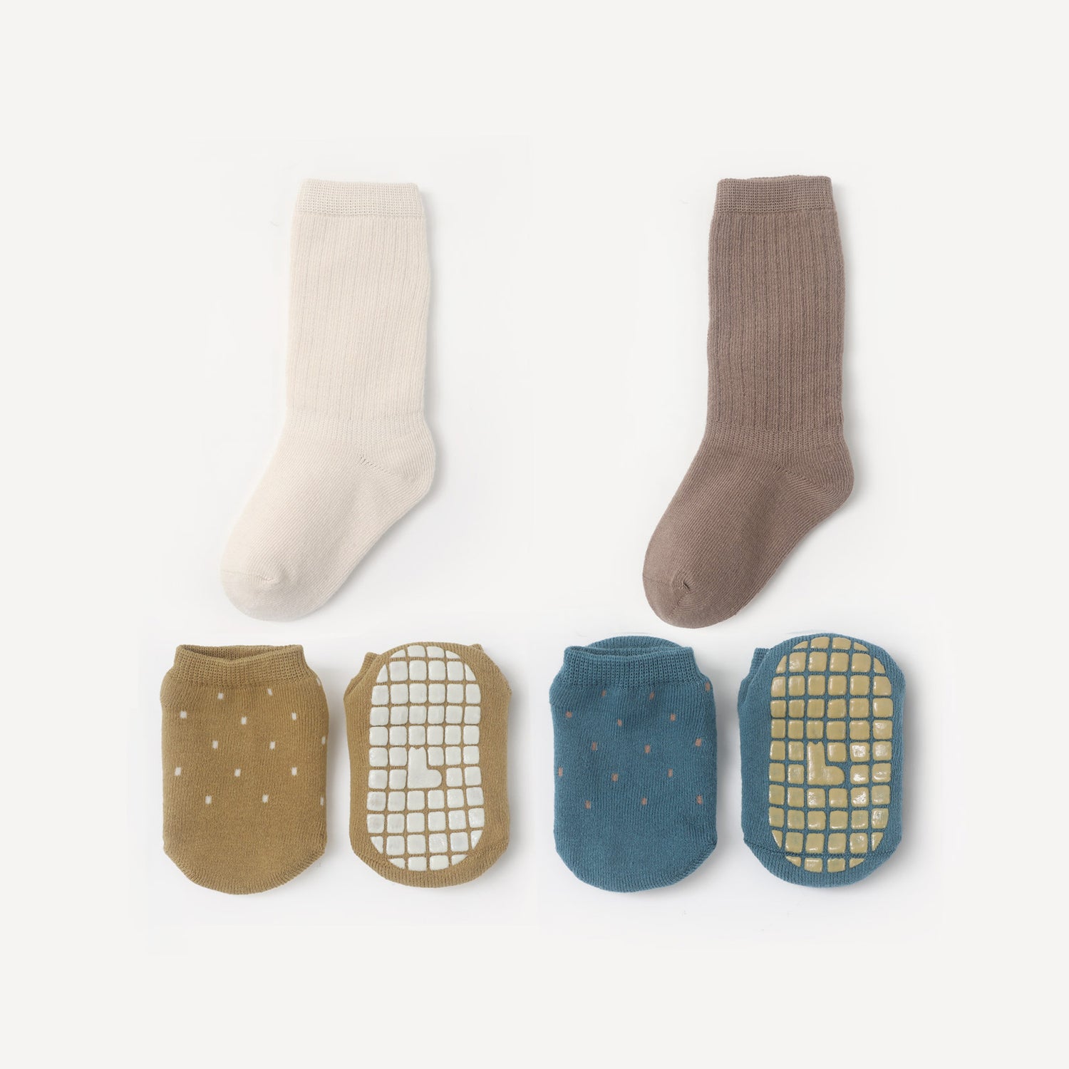 Anti-slip toddler crew socks with good designs