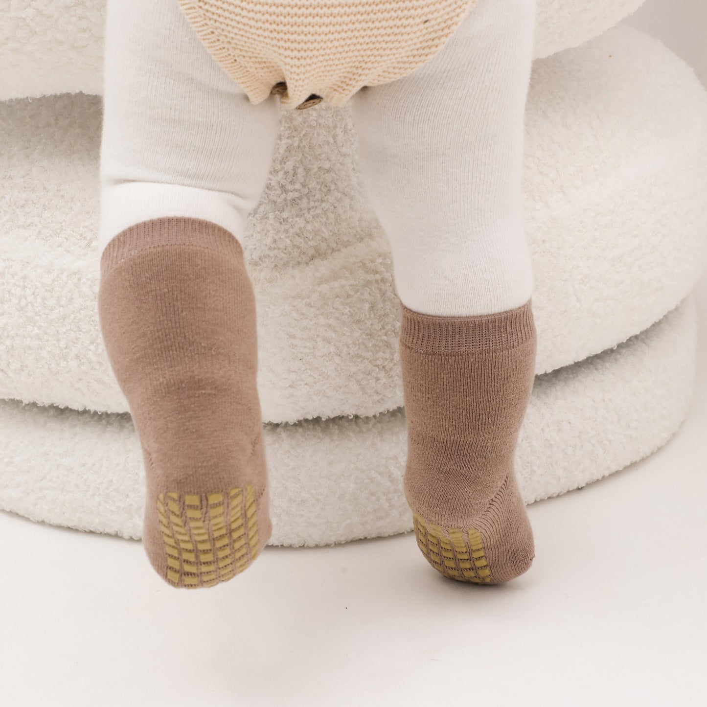 New-Big Balloon- Extra Warm - 4 Pairs of Stay-On Baby & Toddler Non-Slip Socks