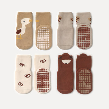 Tic Tac Toe: 5-Pack of Durable Non-Slip Socks for Toddlers ...