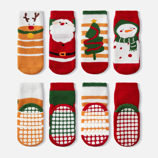 Calcetines de agarre de Navidad, calientes adicionales, 4 pares, edición limitada