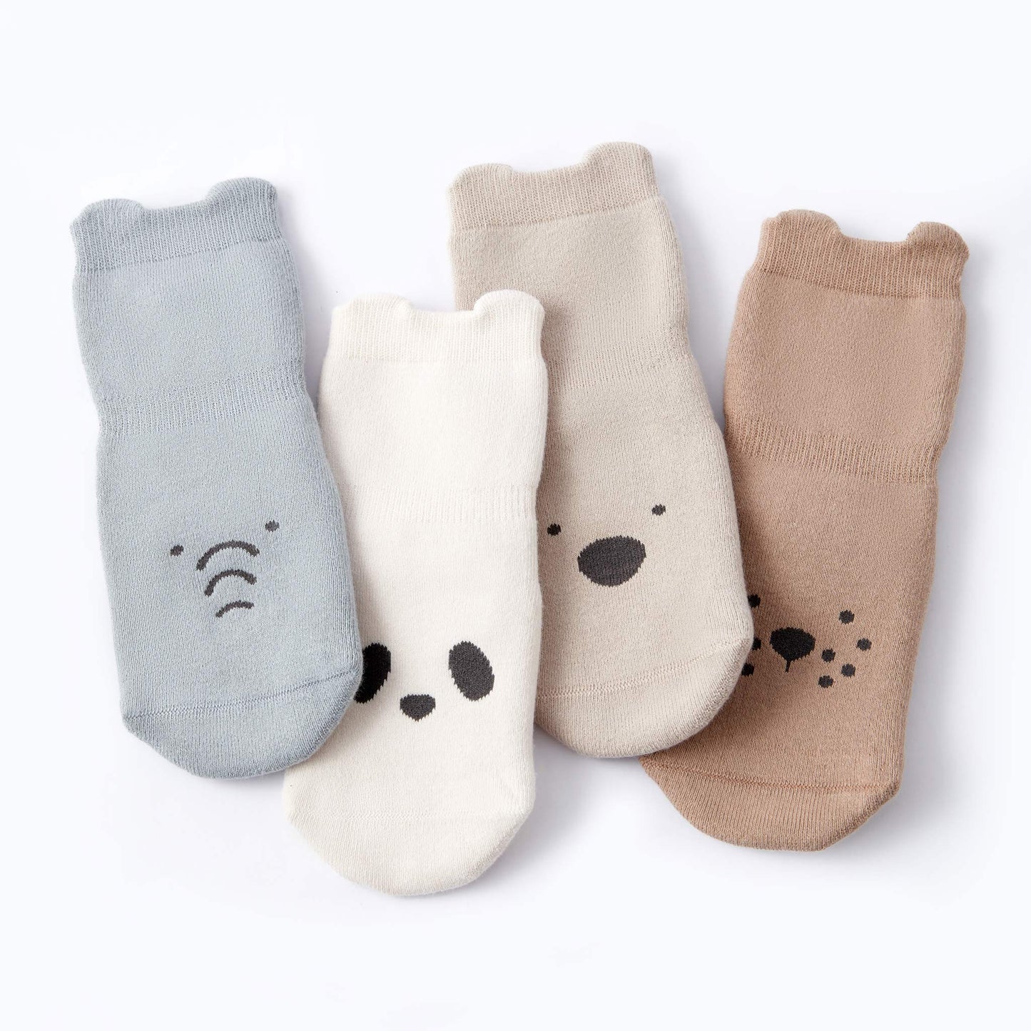 Into The Wild- Super Warm- 4 Pairs of Stay-On Baby & Toddler Non-Slip Socks
