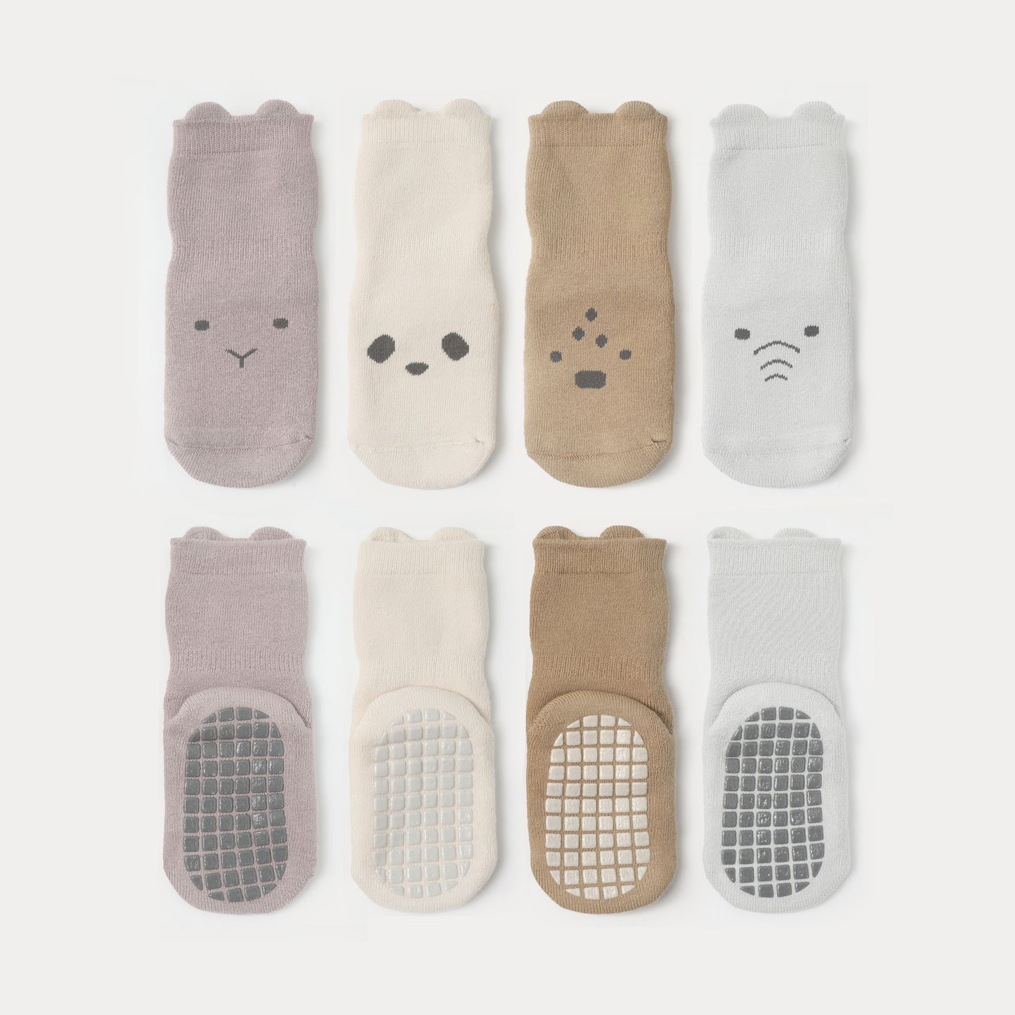 Into The Wild II - Extra Warm- 4 Pairs of Stay-On Baby & Toddler Non-Slip Socks
