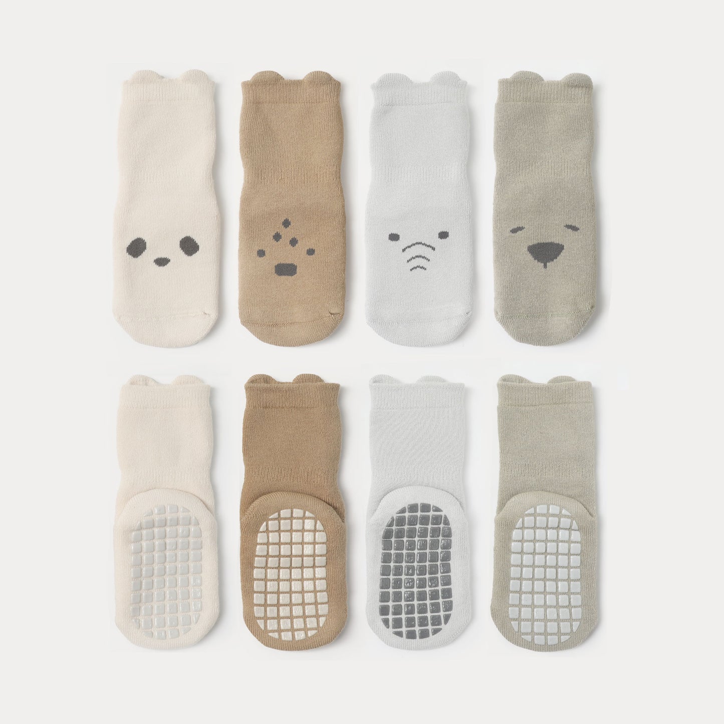 Into The Wild II - Extra Warm- 4 Pairs of Stay-On Baby & Toddler Non-Slip Socks