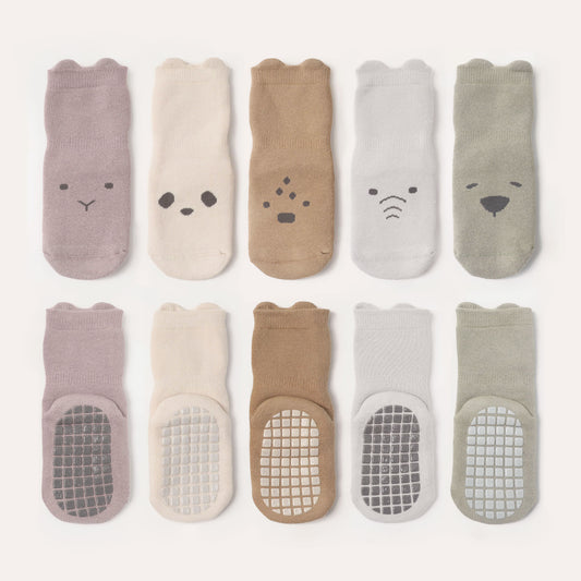 Into The Wild II - Extra Warm- 4 Pairs of Stay-On Baby & Toddler Non-Slip Socks