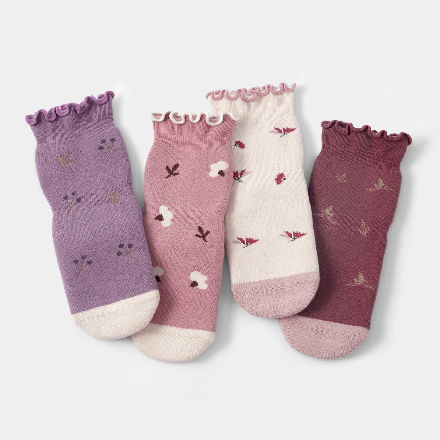 Little Wonder Things- Extra Cálidos- 4 pares de calcetines antideslizantes  para bebés y niños pequeños