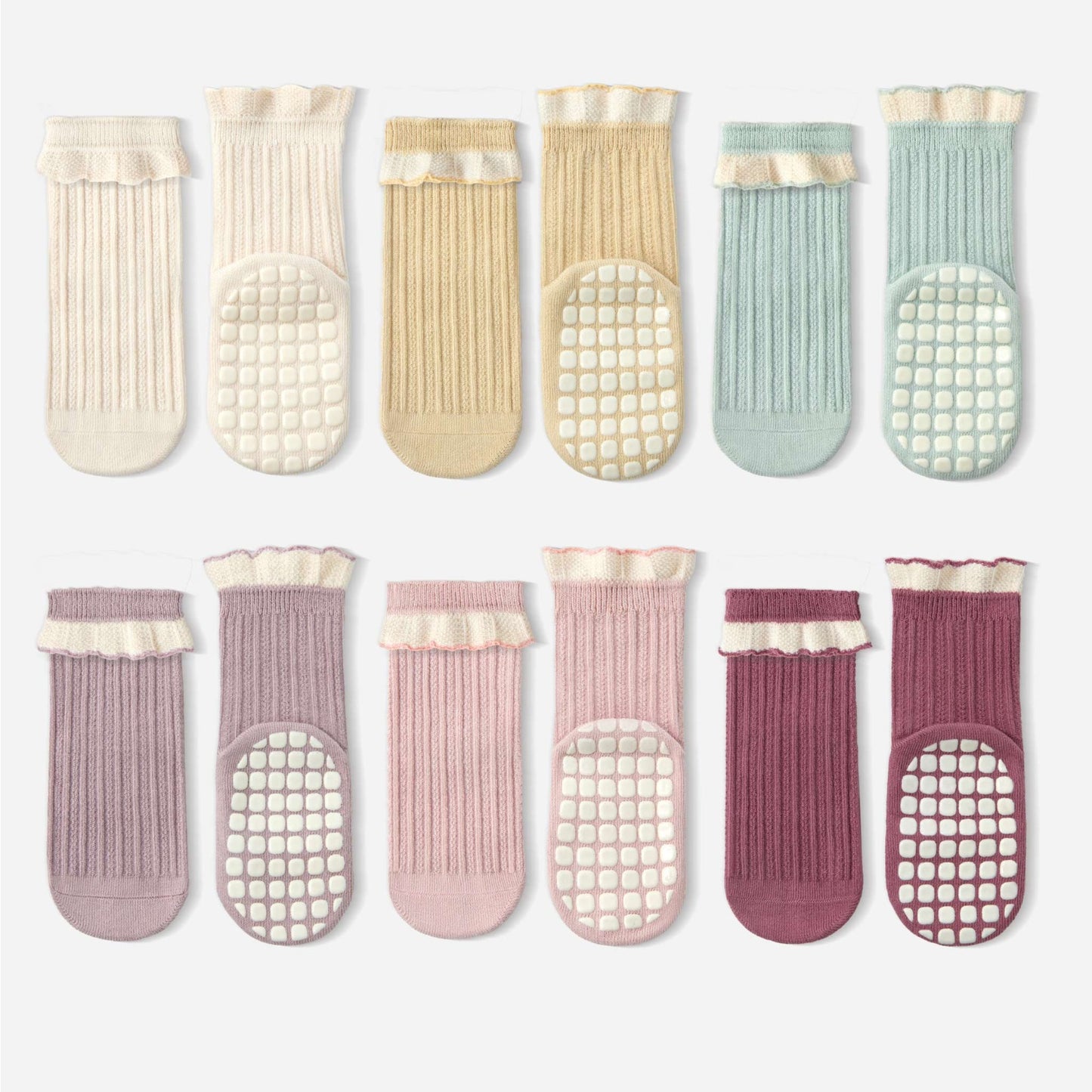 Nouveau - Let's Dance - 4 paires de chaussettes à picots antidérapants pour jeune enfant