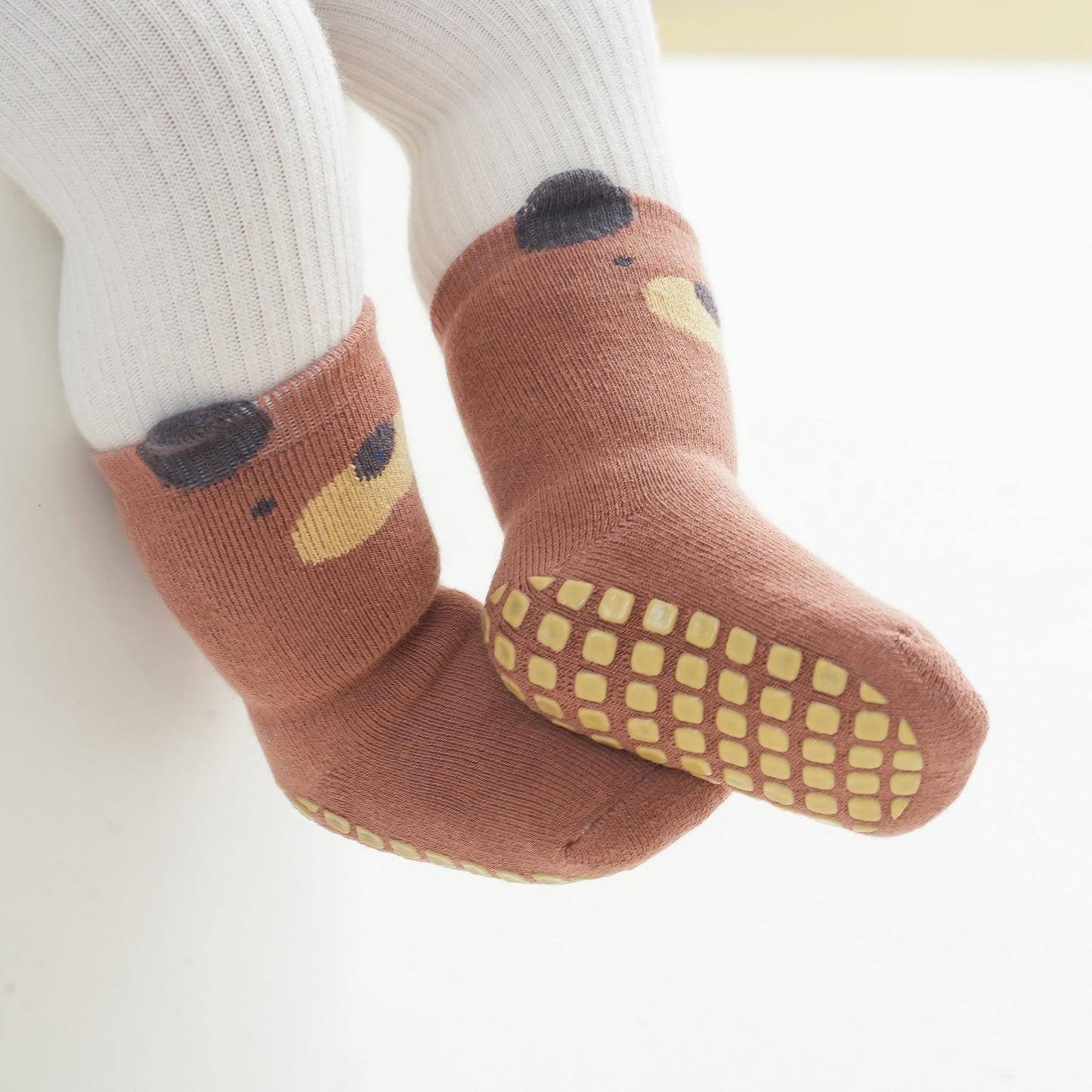 New- Who Am I - Extra Warm - 4 Pairs of Stay-On Baby & Toddler Non-Slip Socks