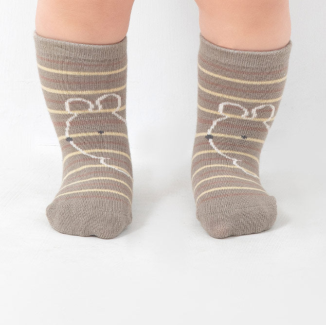 Forest Life- 4 Pairs of Stay-On Baby & Toddler Non-Slip Socks