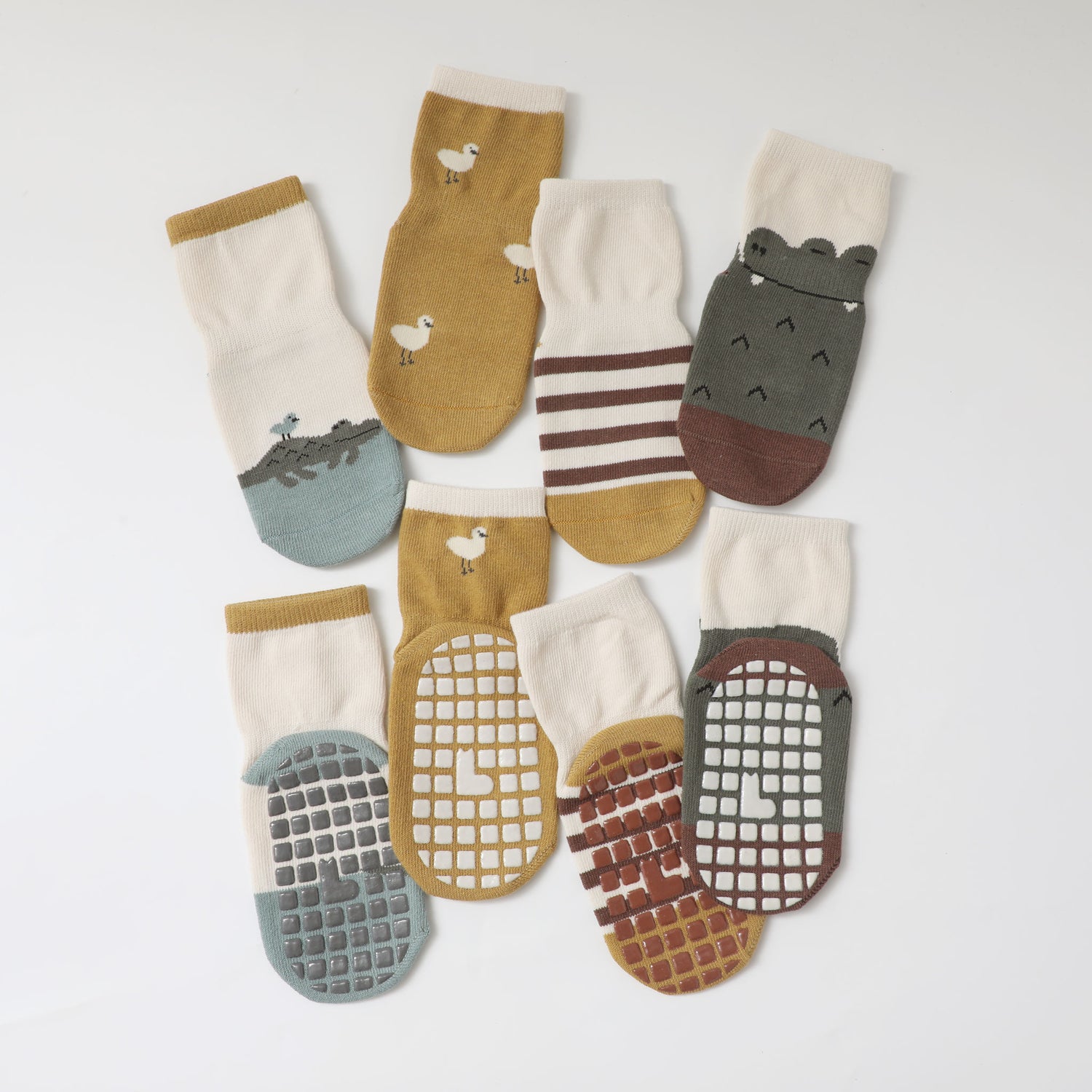 CROCODILE Collection: Non-Slip Socks for Babies & Toddlers – LittleYogaSocks
