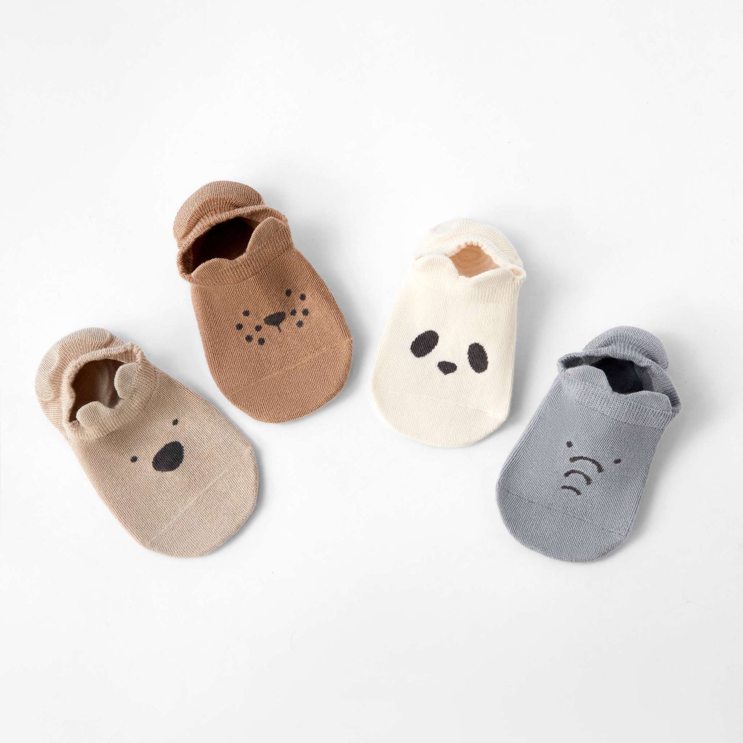 Into The Wild Short- 4 Pairs of Stay-On Baby & Toddler Non-Slip Socks