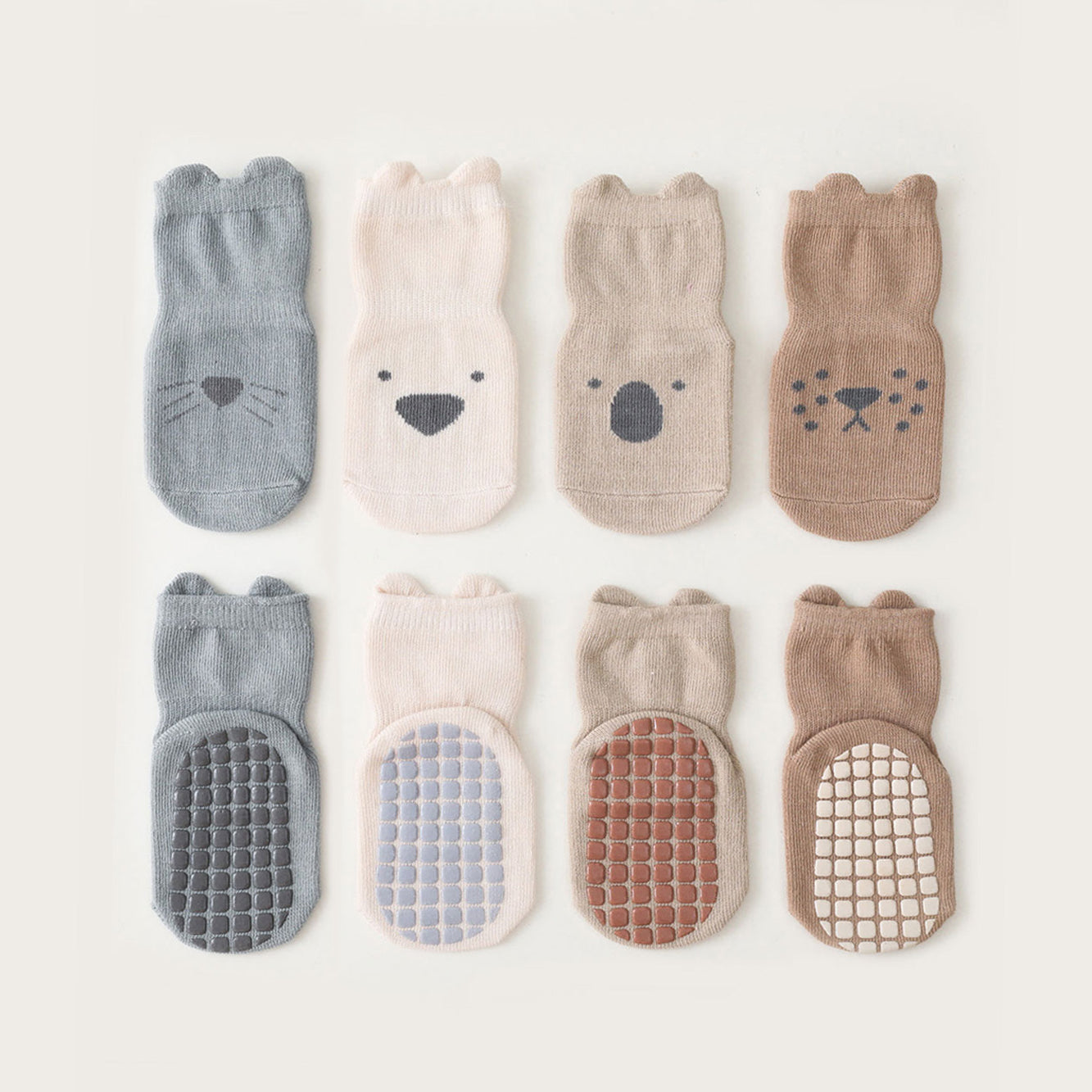 Into The Wild - 4 Pairs of Stay-On Baby & Toddler Non-Slip Socks