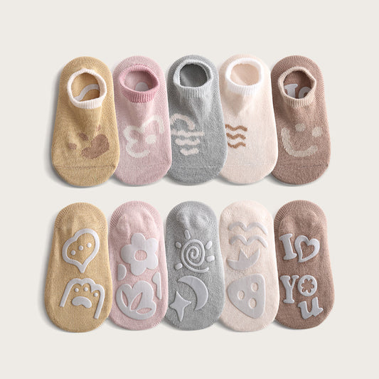 I Love U - 5 pairs of Stay-On Baby & Toddler Non-Slip Socks