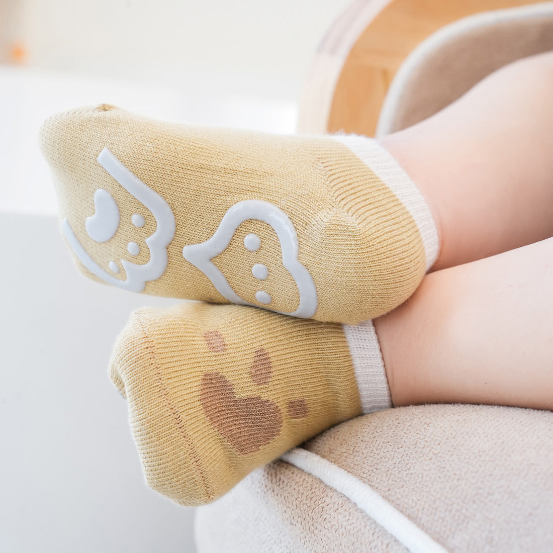 I Love U - 5 pairs of Stay-On Baby & Toddler Non-Slip Socks